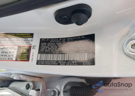 2012 Toyota Camry Le from USA, damaged, VIN 4T1BF1FK6CU516605